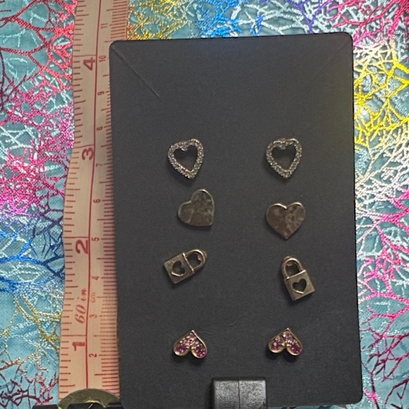 Jewelry - 🖤Heart and Lock Earring Set🖤